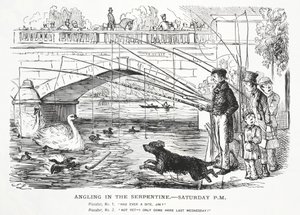 Angeln in der Serpentine — Samstag, P.M. von John Leech